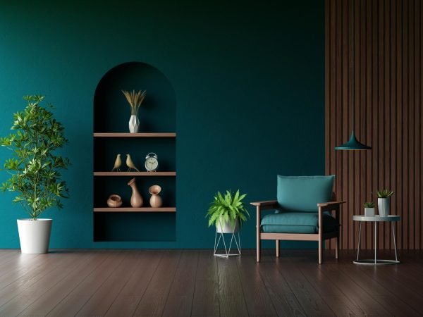 armchair-green-living-room-with-copy-space